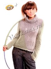 Серо-зелёный пуловер