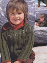 Детский пуловер с вышивкой