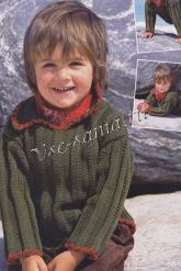 Детский пуловер с вышивкой