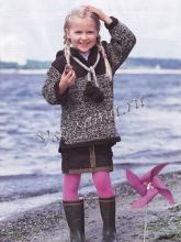 Пуловер с капюшоном и поясом