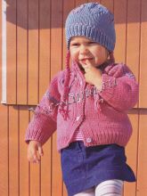Детский жакет реглан и шапочка