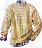 Мужской пуловер с рельефным узором