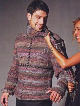 Меланжевый пуловер