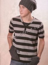 Мужская шапка и варежки