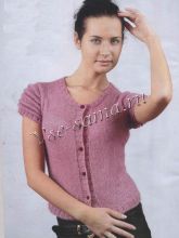 Розовый жакет с рукавами в складку