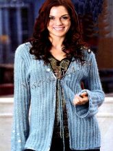 Бирюзовый жакет на завязках