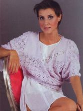 Накидка и тапочки с атласными лентами