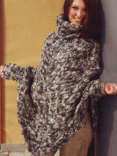 Серое пончо