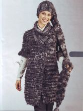 Пальто, шапочка-шарф