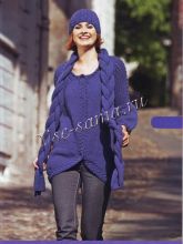 Кардиган, шарф и шапочка