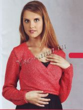 Красный жакет на завязках