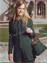 Кардиган с капюшоном и сумочка