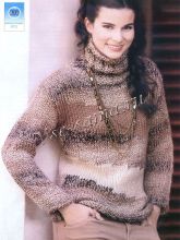 Свитер с высоким горлом - Меланжевые переливы