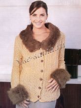 Кардиган украшенный мехом - Скромное обояние