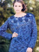 Пуловер - Цветочный декор