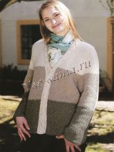 Жакет с отделкой узором из кос - Комфортно