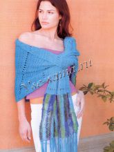 Палантин - Бирюзовый шик