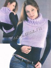 Топ с объемным воротником