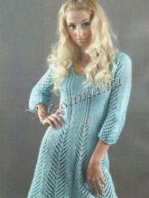 Бирюзовое ажурное платье