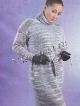 Серое меланжевое платье