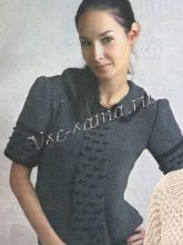 Серый пуловер с жемчужным узором