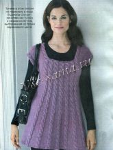 Туника с узором из жгутов