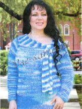 Платье-туника с воротником-шарфом