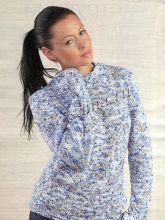 Меланжевый пуловер, размер 42