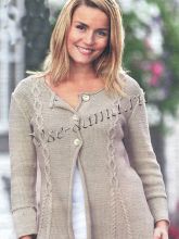 Бежевый жакет с косами