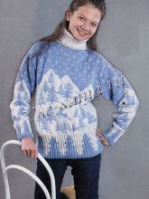 Жаккардовый свитер с оленями