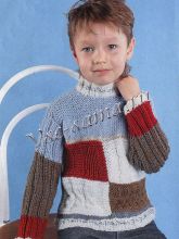 Пуловер с квадратами