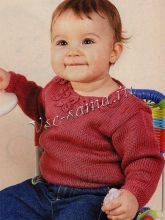 Брусничный пуловер