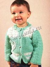 Ажурный детский жакет