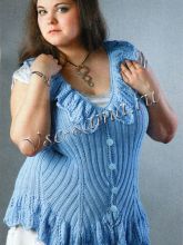 Длинный жилет с оборками