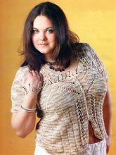 Светлый меланжевый жакет с короткими рукавами