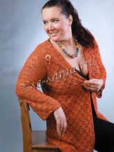 Терракотовый кардиган