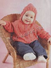 Кофточка с капюшоном и рукавом реглан