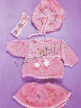 Розовый комплект с цветочками