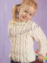 Белый пуловер на девочку