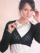 Черная ажурная болерошка