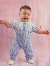 Меланжевый (сине-белый) комбинезон