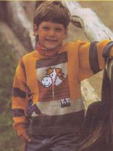 Пуловер с индейцем и салуном