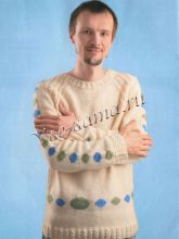 Пуловер с цветными кругами