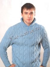 Пуловер с зигзагообразным узором