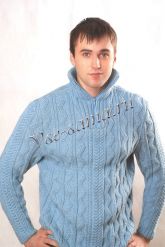 Пуловер с зигзагообразным узором