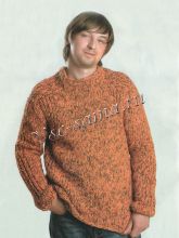 Меланжевый пуловер