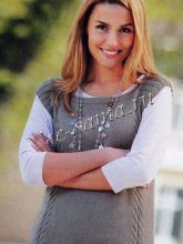 Платье-туника с косами