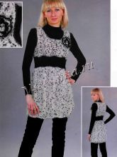 Черно-белый сарафан