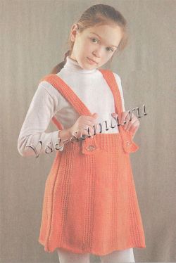 Оранжевая юбка-сарафан