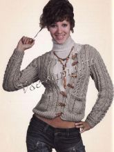 Кофта с карманами и гольф